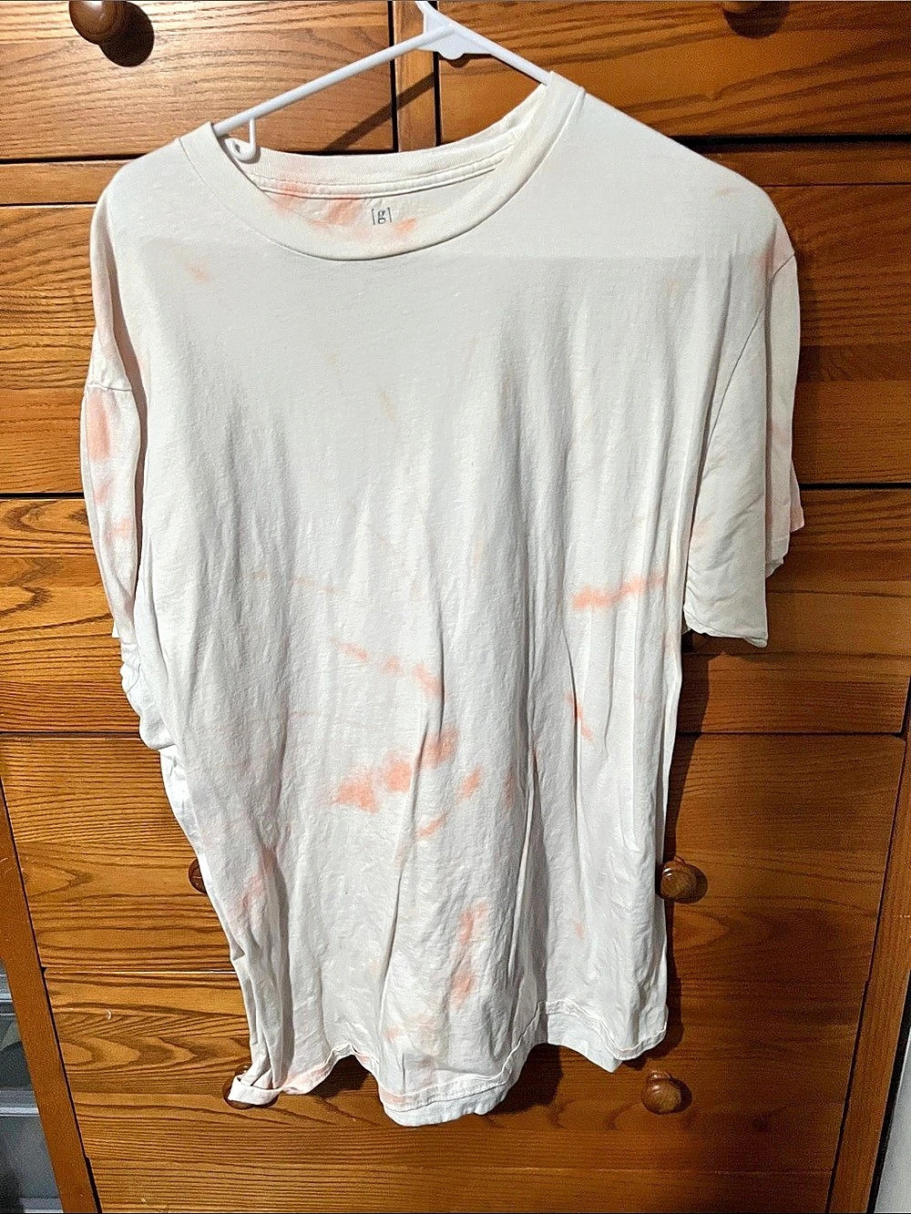 George Tie-Dye Short Sleeve Tee in White & Pink
